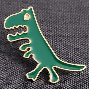 Derpy Green Dinosaur Enamel Pin